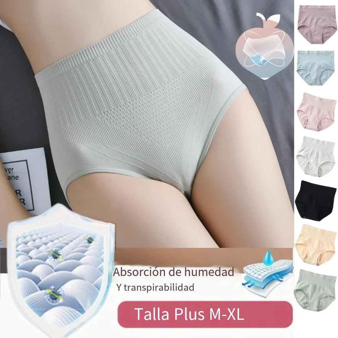 【7 piezas】 【35-82.5kg】bragas antibacterianas impermeables de cintura alta