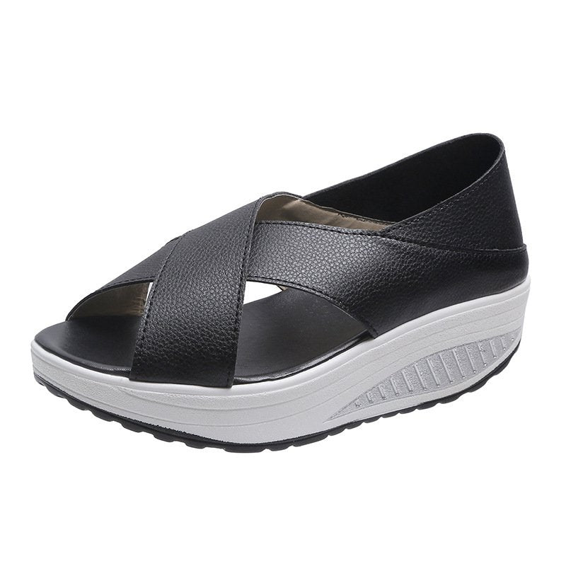 💞【35-43】Sandalias casuales para mujer, modelo 2026, suela gruesa, transpirables, con abertura tipo boca de pez.
