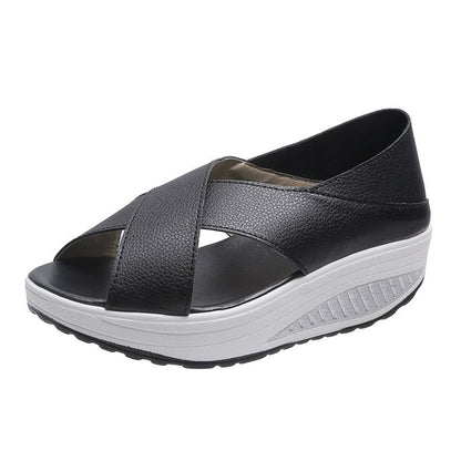 💞【35-43】Sandalias casuales para mujer, modelo 2026, suela gruesa, transpirables, con abertura tipo boca de pez.