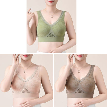 😍M-3XL【Paquete de 3】Nuevo sujetador deportivo para mujer, con sujeción integral, alta elasticidad, transpirable y cómodo.❤️【40-95 kg】