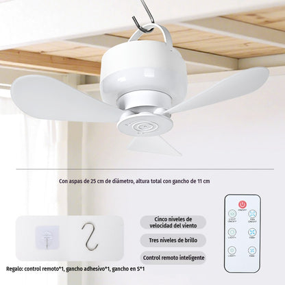 ⏰ Oferta por tiempo limitado: ¡Ventilador de techo recargable con luz LED! 🌬️✨