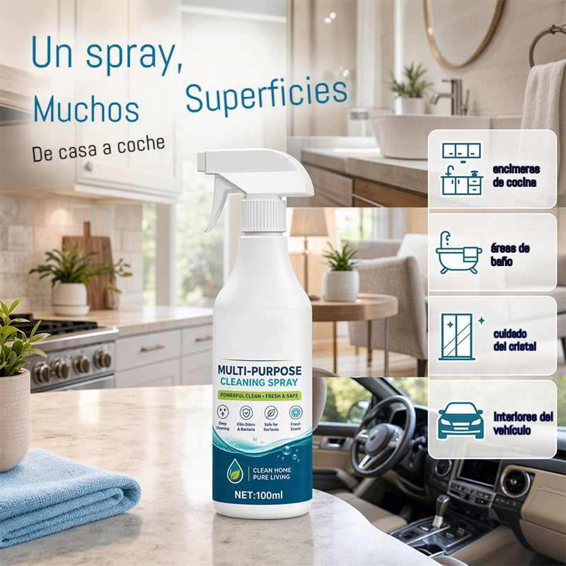 🔥【Compra 1 y llévate 1 gratis】2 artículos por 27 euros🧽✨Limpiador multiusos para el hogar, apto para fregaderos, encimeras, bañeras, ventanas, muebles e interiores de automóviles.