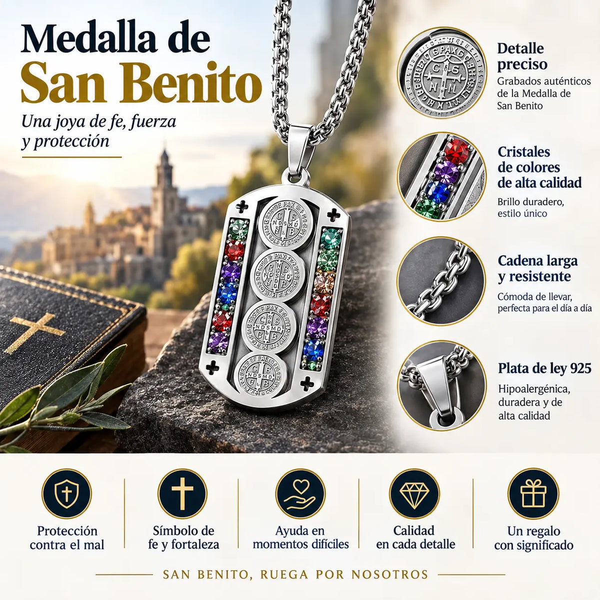 ⏰ Colgante protector para hombre