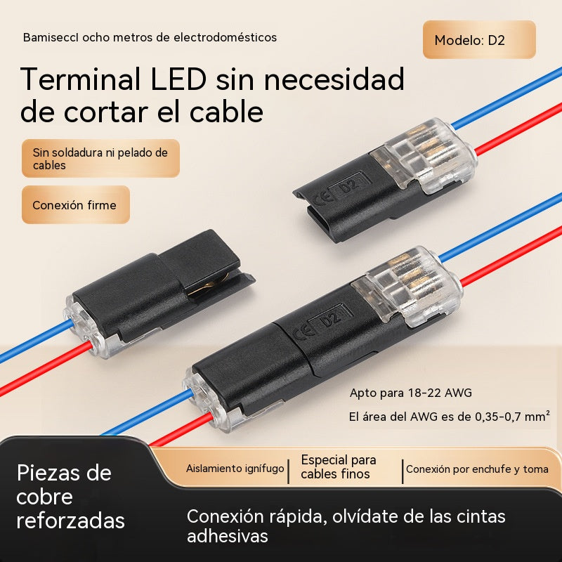[40 piezas 21 euros] Bloques de terminales LED sin soldadura ni pelado
