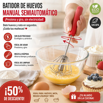 Batidora de huevos manual Easy Press