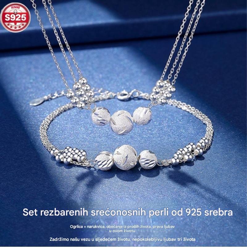 【Compra 1 y llévate 1 gratis】Collar ligero y lujoso + pulsera de cuentas de la suerte