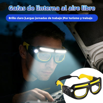 🕶️💡Ciclismo al aire libre, pesca nocturna, linterna frontal de alta intensidad, gafas y otra iluminación.