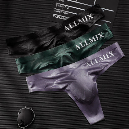 【5/10PCS 】Tanga sin costuras de cintura baja de seda de hielo sexy