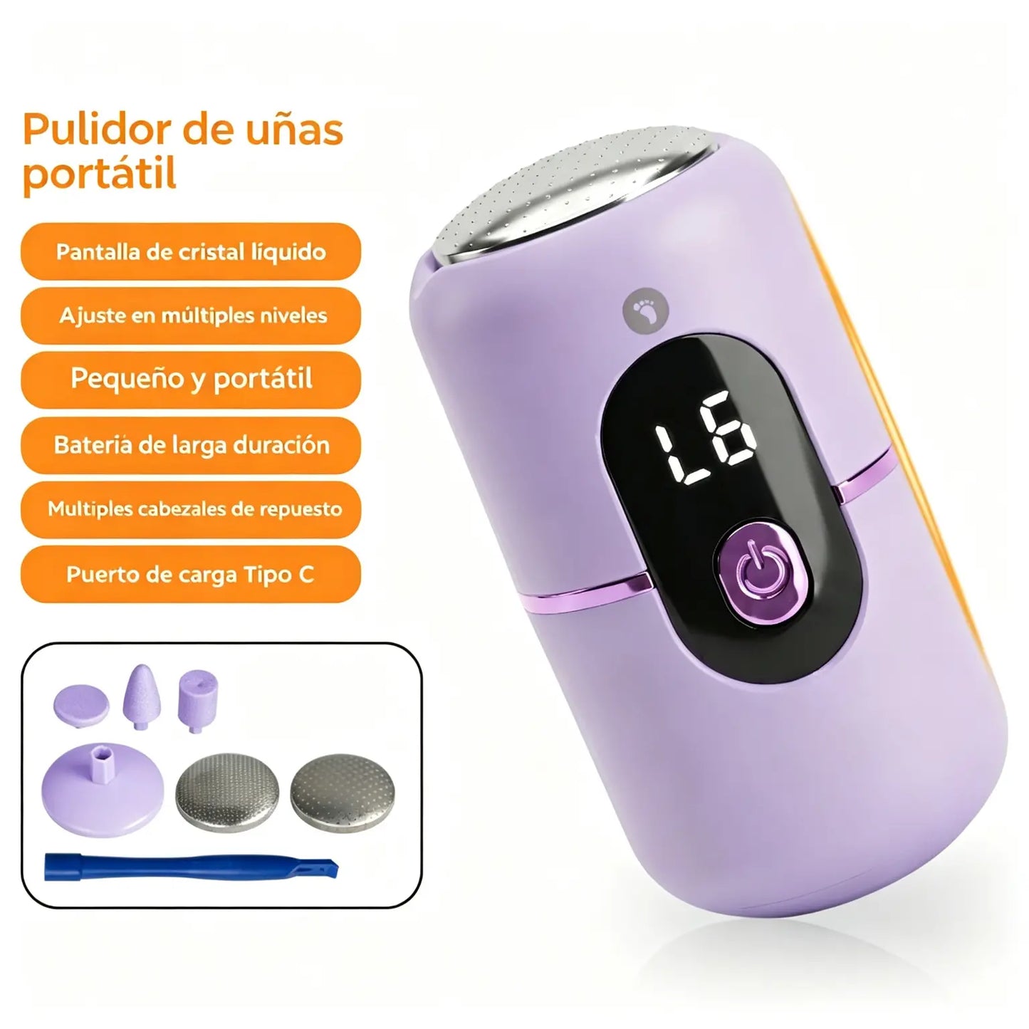 Nueva rueda eléctrica compacta 5 en 1 para pedicura automática.