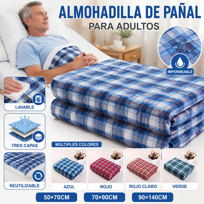 Oferta por tiempo limitado (50*70cm) Almohadilla lavable y transpirable para el cuidado de pañales para adultos