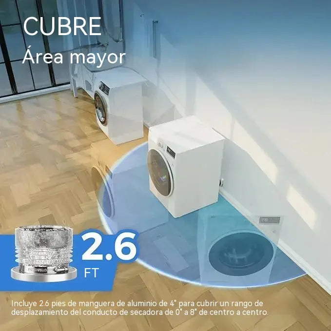 Conector de ventilación sellado para secadora con acoplador magnético