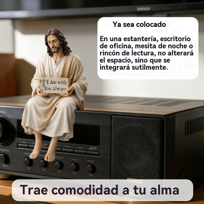 💌Estatua de Jesús de resina pintada a mano ~ Recordatorio diario: nunca estás solo.